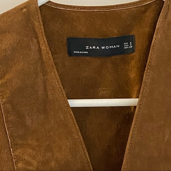 Zara brown suede vest - Picture 3 of 3